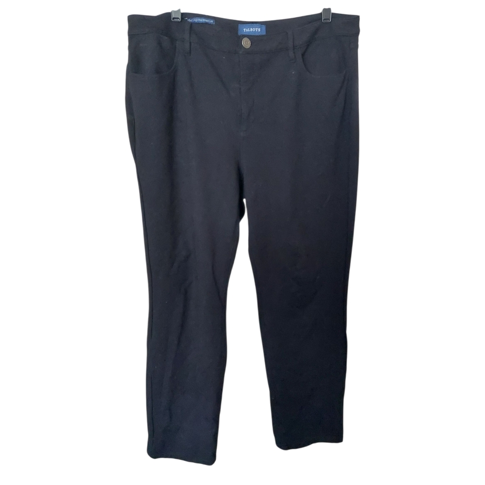 Talbots High-rise Stretch-leg Black Pants Sz 16W